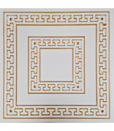 White 5 (White&Gold): Decorative Ceiling & Wall Panels - 2m2 (21.52 sqft) - 8 Panels