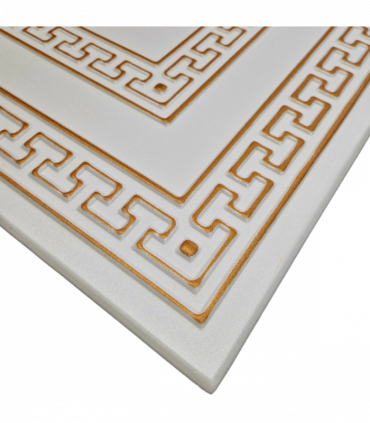 White 5 (White&Gold): Decorative Ceiling & Wall Panels - 2m2 (21.52 sqft) - 8 Panels