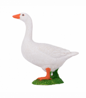 White Goose Toy  Realistic Farm Animal Figurine