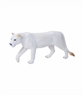 White Lioness Toy  Realistic Big Cat Model