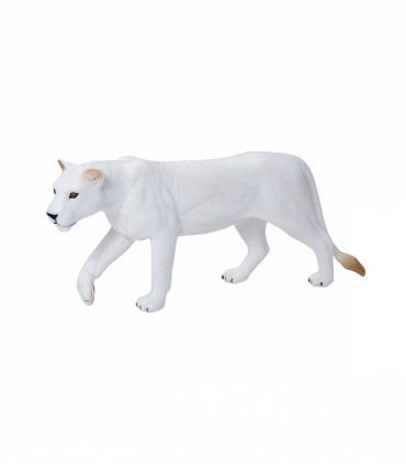 White Lioness Toy  Realistic Big Cat Model