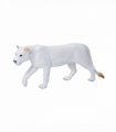 White Lioness Toy  Realistic Big Cat Model