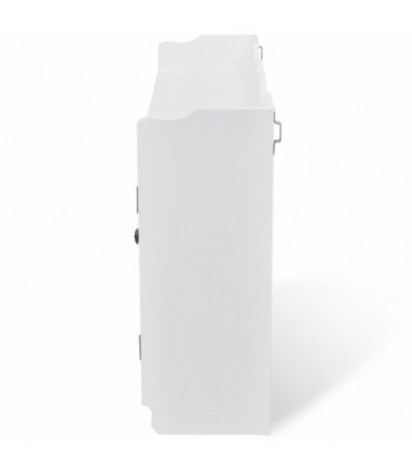 White MDF Wall Cabinet Display Shelf Book/DVD/Glass Storage