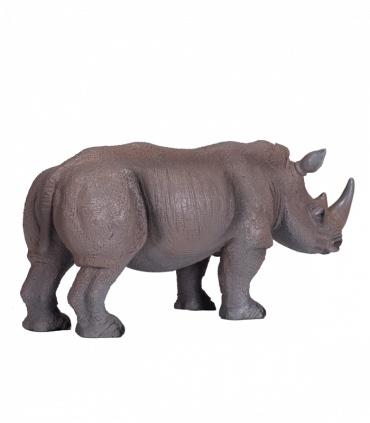 White Rhinoceros Toy  Realistic Wildlife Model