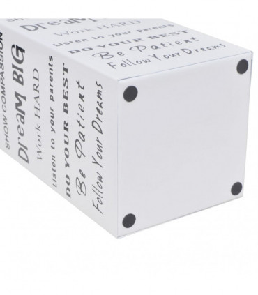 White Square Umbrella Stand Storage Holder Walking Stick Steel 48.5 cm