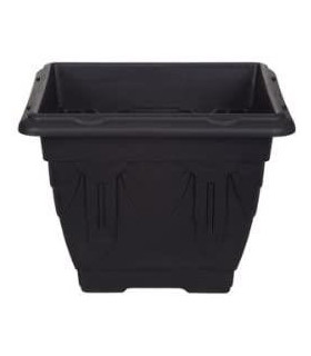Whitefurze G02044 38cm Square Venetian Planter - Black