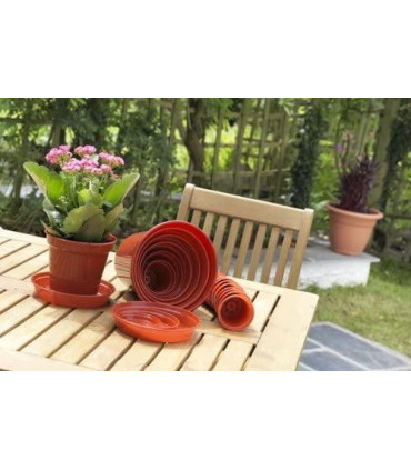 Whitefurze G04012 7.5cm Garden Pot - Terracotta (Set of 10)