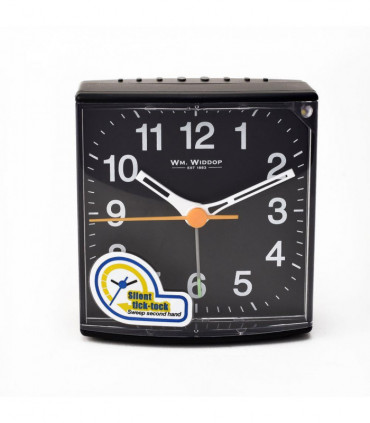 Wm. Widdop Alarm Clock Light, Snooze, Silent Sweep - Black
