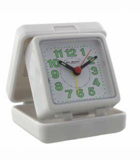 Wm.Widdop Quartz Travel Alarm-All White Case&Dial + B