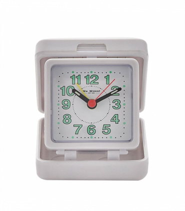 Wm.Widdop Quartz Travel Alarm-All White Case&Dial + B