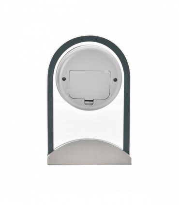 Wm.Widdop Glass Panel Aluminium Base Mantel Clock