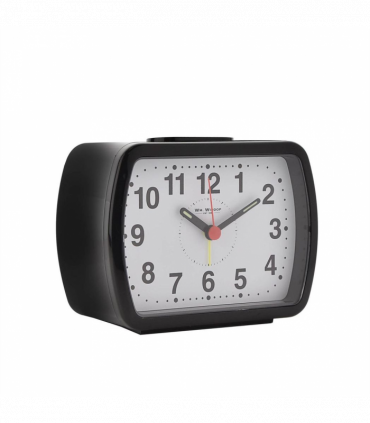 Wm.Widdop Qtz Alarm Clock Bell Oblong Blk/Green Dial 5184B