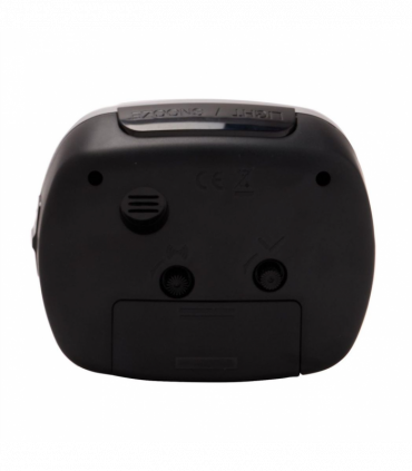 Wm.Widdop Silent Sweep Oval Face Blinking Light Alarm Clock  - Silver