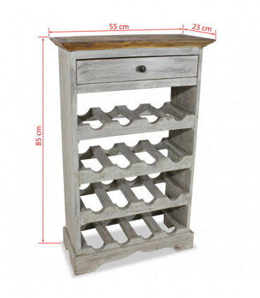 Wine Rack Solid Reclaimed Wood 55x23x85 cm