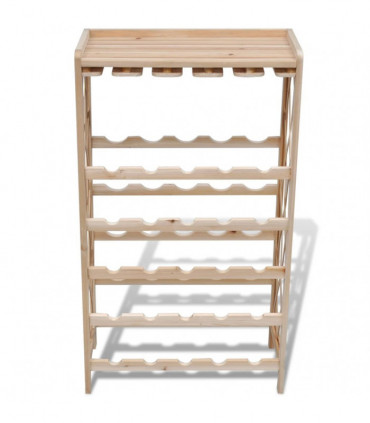 Wine Rack for 25 Bottles Solid Fir Wood