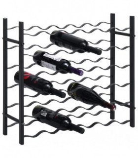 Wine Rack for 36 Bottles Black Iron