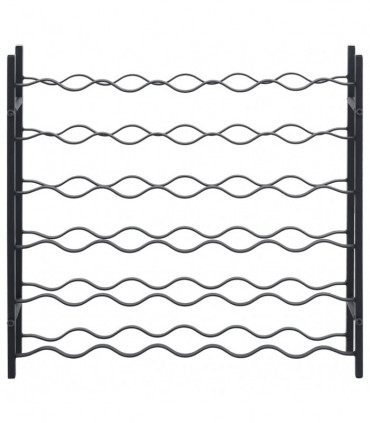 Wine Rack for 36 Bottles Black Iron