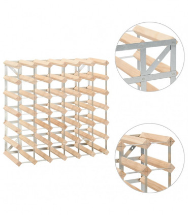 Wine Rack for 42 Bottles Solid Pinewood