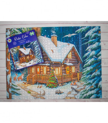 Winter Cabin 1000 Piece Jigsaw Puzzle