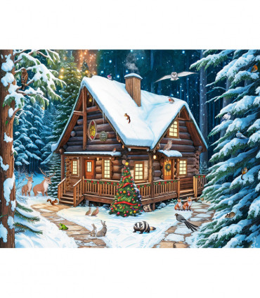 Winter Cabin 1000 Piece Jigsaw Puzzle
