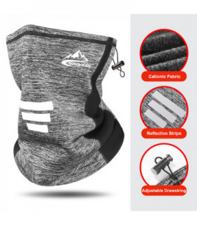 Winter Thermal Men Neck Warmer Windproof Face Cover Shield Tube Scarf Headwear