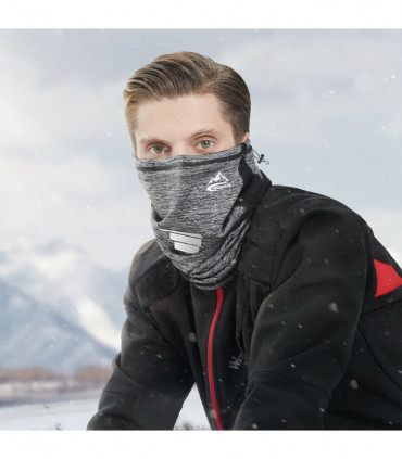 Winter Thermal Men Neck Warmer Windproof Face Cover Shield Tube Scarf Headwear