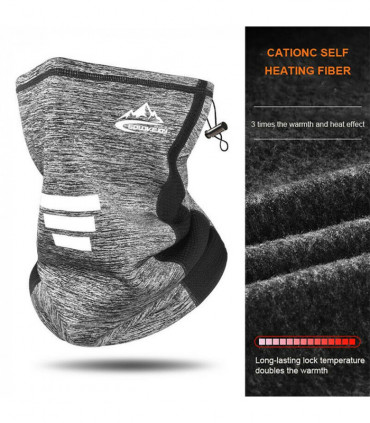 Winter Thermal Men Neck Warmer Windproof Face Cover Shield Tube Scarf Headwear