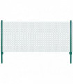 Wire Mesh Fence with Posts Steel 25x0.75 m Green