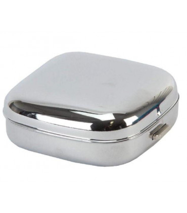 Wm Widdop Chrome Fold up cushion shape Black Dial Alarm Clock