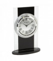 Wm.Widdop Black & Clear Glass Mantel Clock