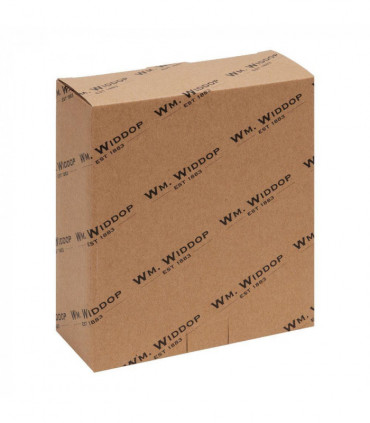 Wm.Widdop Black & Clear Glass Mantel Clock