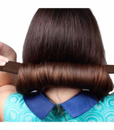 Women's Hair Styling Bun Maker Donut Former Twist Magic DIY Tool, Light Brown