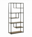 Wood Bookshelf Industrial Style Stand 6-Tier Living Room Display Rack Organiser