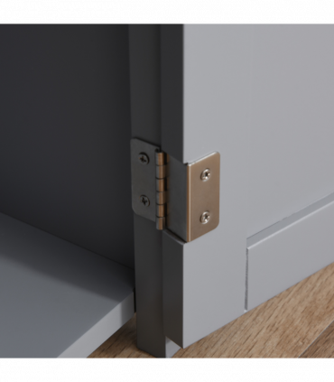 Wood Cat Litter Box Enclosure Furniture Adjustable Interior Wall Grey Pawhut