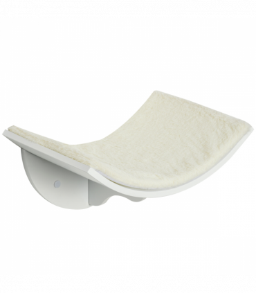 Wood Cat Shelf Shelter Kitten Bed Curved Climber Wall-Mounted Berber Fleece