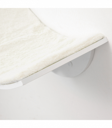 Wood Cat Shelf Shelter Kitten Bed Curved Climber Wall-Mounted Berber Fleece