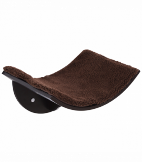 Wood Cat Shelf Shelter Kitten Bed Curved Climber Wall-Mounted Berber Fleece