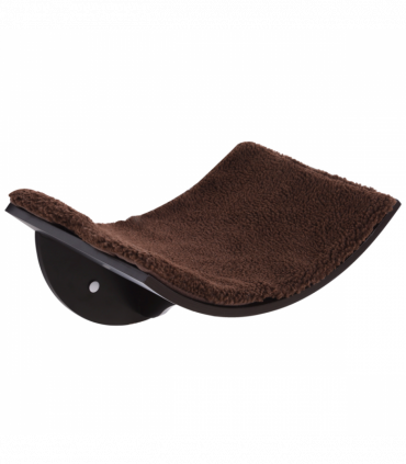 Wood Cat Shelf Shelter Kitten Bed Curved Climber Wall-Mounted Berber Fleece