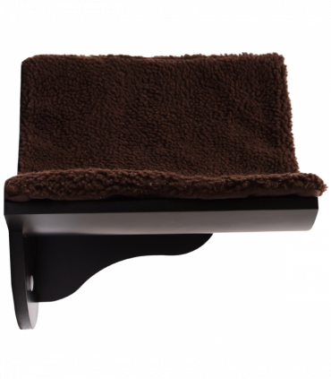 Wood Cat Shelf Shelter Kitten Bed Curved Climber Wall-Mounted Berber Fleece