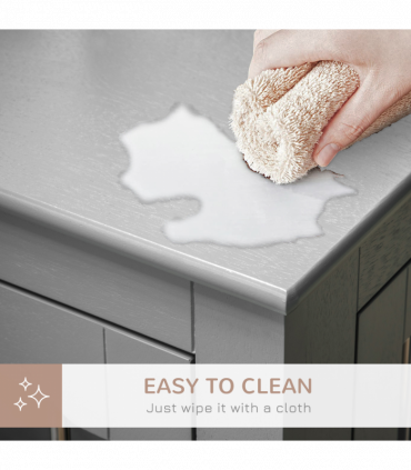 Wood Dog Crate Furniture W/ Three Doors, Locks & Latches, for Medium Dogs