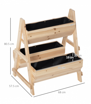 Wood Raised Garden Bed Planter Box with Stand