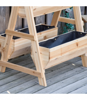 Wood Raised Garden Bed Planter Box with Stand