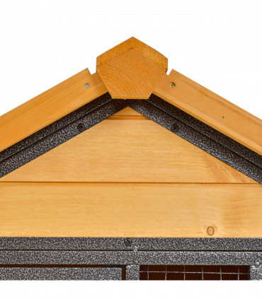 Wood-metal Rabbit Hutch Elevated Pet House Outdoor 122 x 63 x 92cm