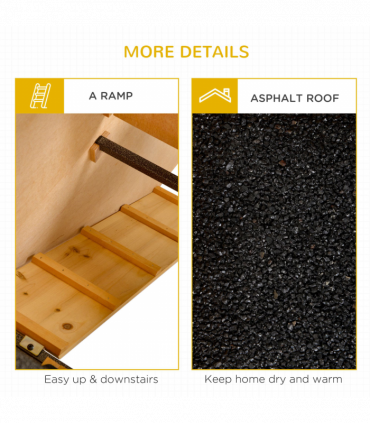 Wood-metal Rabbit Hutch Elevated Pet House Outdoor 89.5 x 45 x 81cm Pawhut