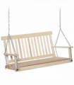 Wooden 2-Seater Poch Swing Chair Hanging Hammock Chains