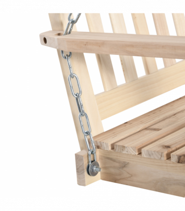 Wooden 2-Seater Poch Swing Chair Hanging Hammock Chains