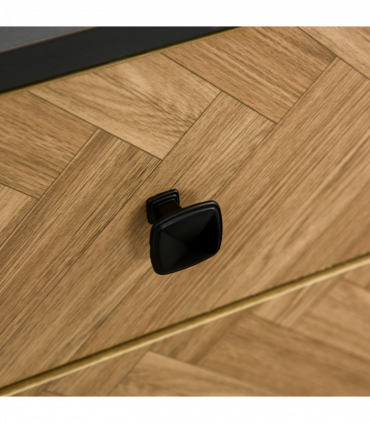 Wooden 5-Drawer Storage Cabinet Chest with Metal Handles Bedroom Living Room