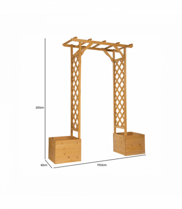 Wooden Arch and Planters