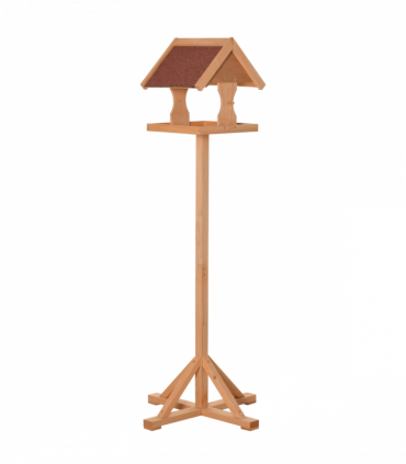 Wooden Bird Feeder Freestanding Cross-shaped Support Feet Weather Resistant