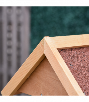 Wooden Bird Feeder Freestanding Cross-shaped Support Feet Weather Resistant